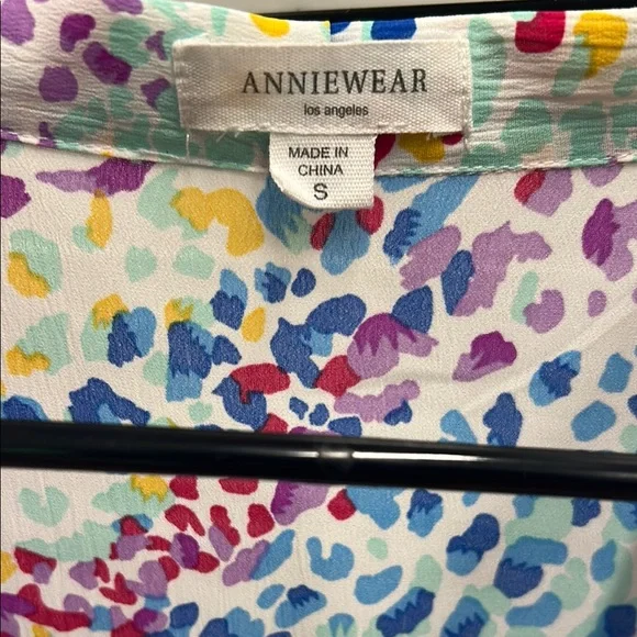 Colorful Leopard Print Long Sleeve Dress - Picture 2 of 4